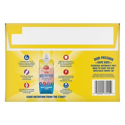 Carnation Breakfast Essential, Strawberry, 8 fl oz, 12/pk (Minimum Expiry Lead is 90 days; Non-Returnable) (Continental US Only) (Nestle products cannot be sold online without Nestle's prior written permission) (Products cannot be sold on Amazon.com or any other 3rd party site)