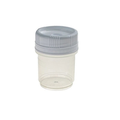 SecurTainer III Tamper Evident, Non-Sterile, Polypropylene, 60mL, Screw Cap Top, White, 500/cs