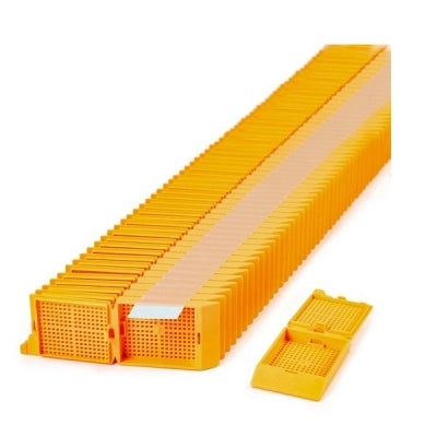 Unisette II Cassette for Automatic Feed Printer with Covers, Biopsy, Peach, 200/bx, 5 bx/cs