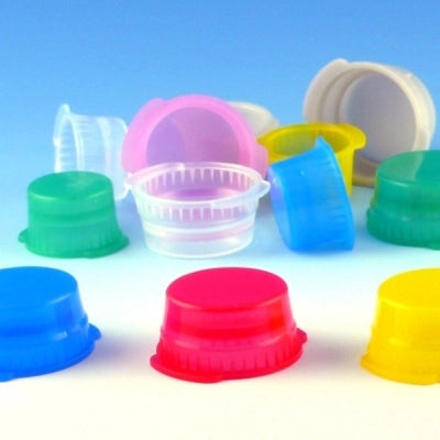 Blood Collection Tube Cap, 2-Thumb Tabs, 13mm, Yellow, 1000/bg