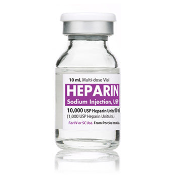 Heparin Sodium Injection, USP, 1000 units/ml, 10 ml Vial, Multiple Dose, Glass Fliptop Vial, 25/bx (Rx) (Item is Non-Returnable) (We must have your Wholesale Drug License on File before shipping this product) (US Only, Excluding IN and ND)