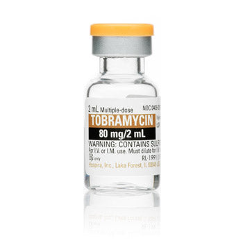 Tobramycin Injection, USP, 40 mg/ml, 2 ml Vial, Multiple Dose, Glass Fliptop Vial, 25/cs