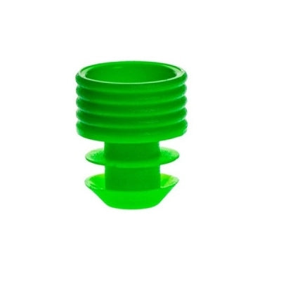 Flange Plug Cap, 12mm, Polyethylene, Green, 1000/pk