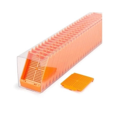 Histosette II Cassette in Quickload Sleeves, Biopsy, Orange, (cassettes and lids packaged seperately), 750/cs