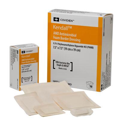 Antimicrobial Foam Dressing Plus, 3_" x 3", Fenestrated, 10/bx, 5 bx/cs (Continental US Only)