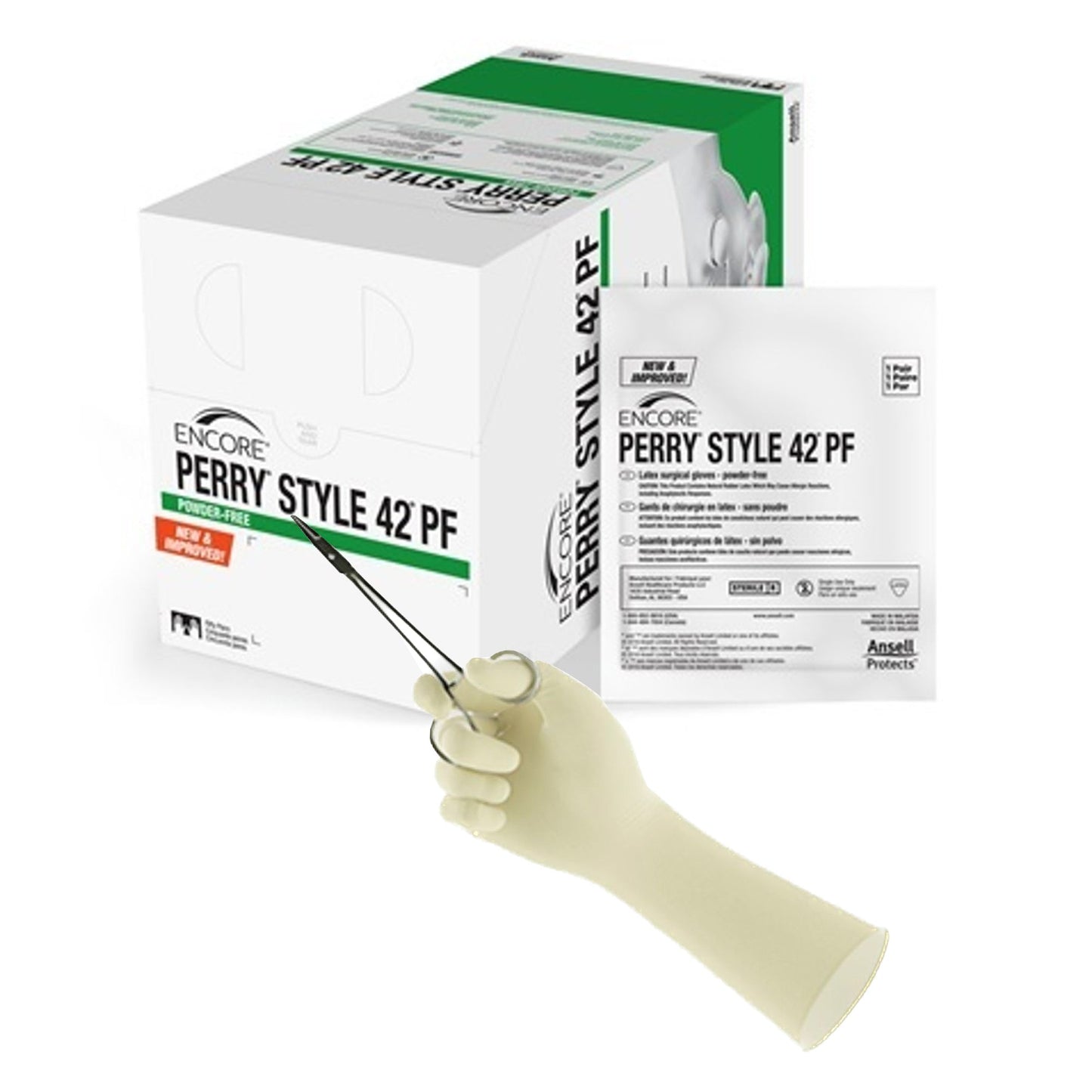 Surgical Gloves, Powder-Free (PF), Latex, Beaded, Size 6.5, 50 pr/bx, 4 bx/cs (US Only)