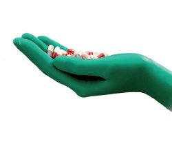 Laboratory Glove, Neoprene, Size 8.5, Green, Disposable, Sterile, 1 pr/pk, 10 pk/bg, 5 bg/outer bg, 4 outer bg/master bg, 1 master bg/cs (US Only)