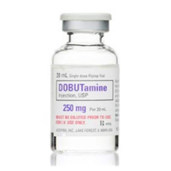 Dobutamine Injection, USP, 12.5 mg/ml, 20 ml Vial, Single Dose, Glass Fliptop Vial (Rx) (Item is Non-Returnable) (We must have your Wholesale Drug License on File before shipping this product) (US Only, Excluding IN and ND)