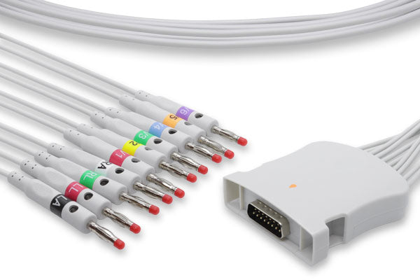 EKG Leadwire, 10 Leads, AHA, Midmark Compatible (DROP SHIP ONLY) (Freight Terms are Prepaid & Added to Invoice - Contact Vendor for Specifics)