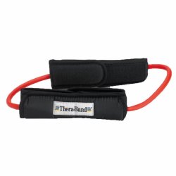 Resistance Tubing Loop with Padded Cuffs, Red, Beginner/ Intermediate, Retail Packaging, 12 ea/cs (Legacy# 21431) (US Only)