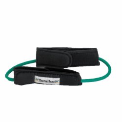 Resistance Tubing Loop with Padded Cuffs, Green, Beginner/ Intermediate, Retail Packaging, 12 ea/cs (Legacy# 21432) (US Only)