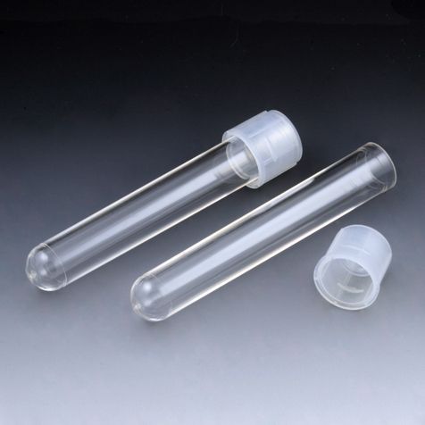 Culture Tube, w/ Attached Dual Position Cap, PS, Sterile, 12 x 75mm, 25/bg, 20 bg/cs