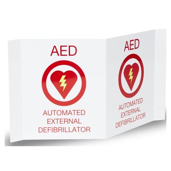 Sign, Wall, 3-D, AED