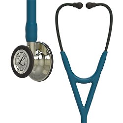 Stethoscope, Champagne-Finish Chestpiece and Stem, Caribbean Blue Tube, Smoke Headset, 27" (Continental US+HI Only) (Littmann items are only available for sale online by distributors authorized by 3M Littmann)