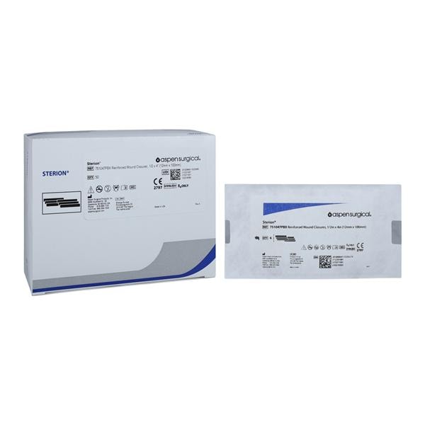 Skin Closure, Reinforced, 1/2" x 4", Sterile, 3 strips/card, 2 card/pch, 50 pch/bx (US Only) (Not Available For Sale into Canada)