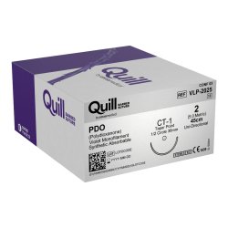 PDO Suture, Taper Point, Uncoated, Undyed, Size 2/0, 45cm, 36mm, 1/2 Circle, 12/bx