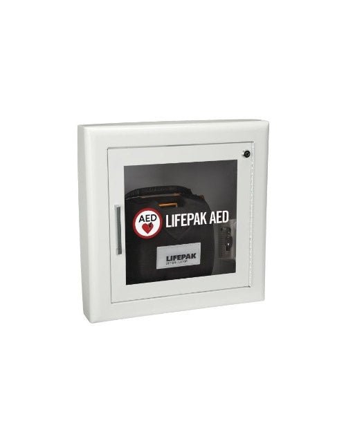 AED Wall Cabinet, With Alarm, Fire-Rated, Recessed, Square Edges (DROP SHIP ONLY)
