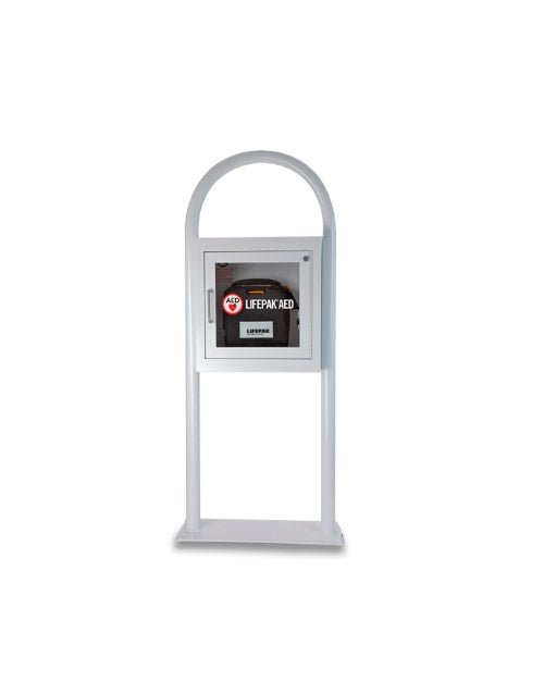 AED Floor Stand Cabinet, With Alarm, Grey (DROP SHIP ONLY)