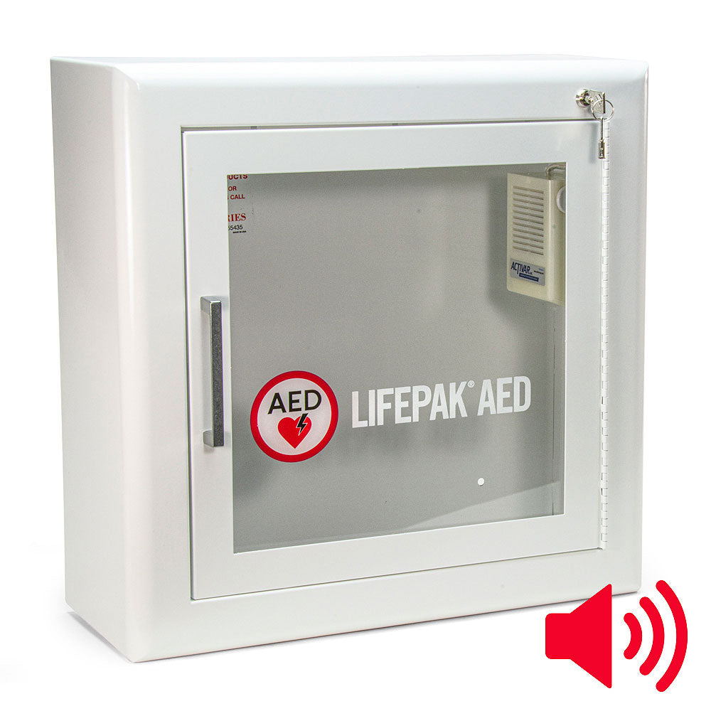 AED Wall Cabinet, With Alarm, Surface Mount, Rolled Edges (DROP SHIP ONLY)