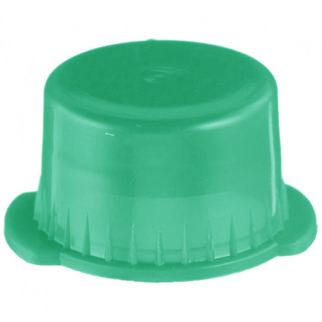 Blood Collection Tube Cap, 2-Thumb Tabs, 16mm, Green, 1000/bg