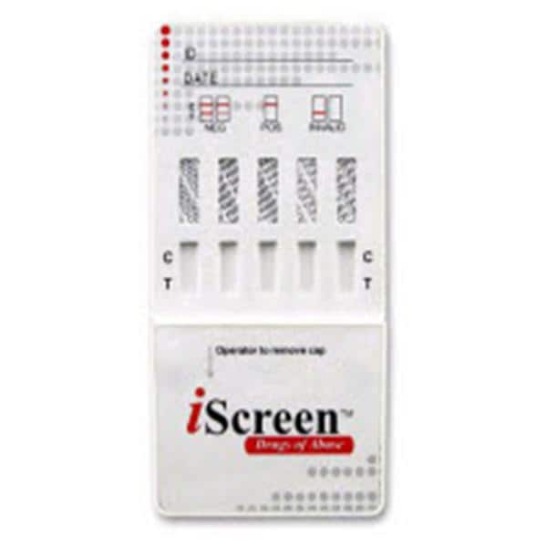 Drug Test, 5 Test Dip Device, Cocaine, Marijuana, Opiate, Amphetamine, Benzodiazepine, 25/bx (US Only)