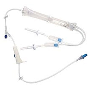 Blood/ Solution Set, Y-Type, Standard Blood Filter (170 - 260 Micron Filter), Male Luer Lock Adapter with Retractable Collar, 10 drops/ml, 83" Length, Non-Pyrogenic, Contains DEHP, Sterile Fluid Path, 48/cs (Rx) (Continental US Only) (Product Access Restricted. Check with your sales rep to verify eligibility)