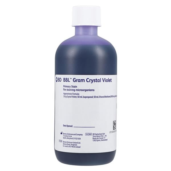BBL Gram Crystal Violet, 250ml, 4/pk (Temp Sensitive; Non-Returnable) (Continental US Only) (Drop Ship Requires Pre-Approval)