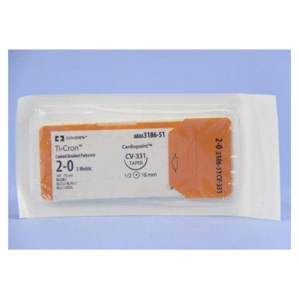 Suture, Taper Point, Size 2-0, Blue, 30", Needle CV-331, _ Circle, 3 dz/bx (Continental US Only)