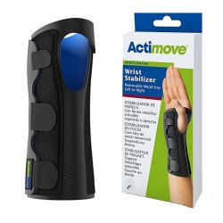 Wrist Stabilizer, Removable Metal Stay, Left or Right, Large, 7-1/2" - 9", Black (Continental US Only)