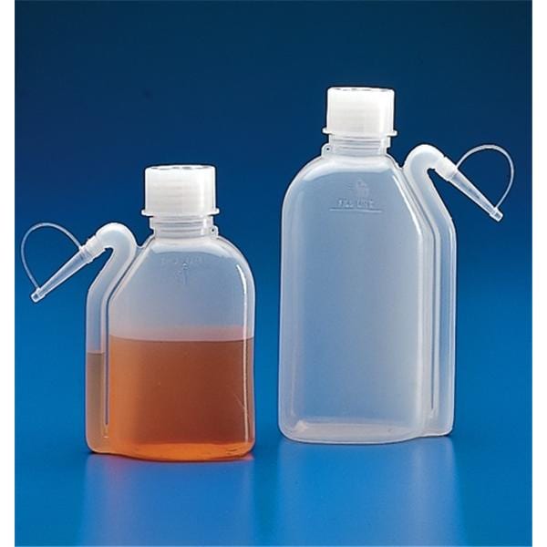 Wash Bottle, Squeeze with Integral Molded Dispensing Tip, Screw Cap, Polyethylene, 500ml, 10/cs