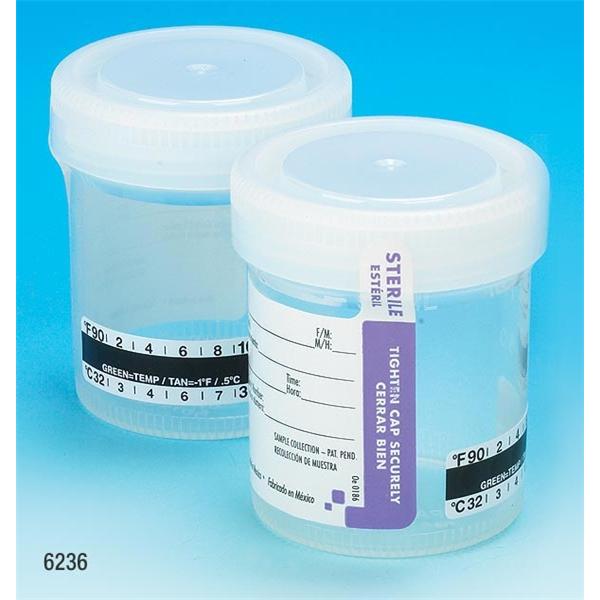 Drug Testing Container, 90 mL, Wide Mouth, Sterile, 300/cs