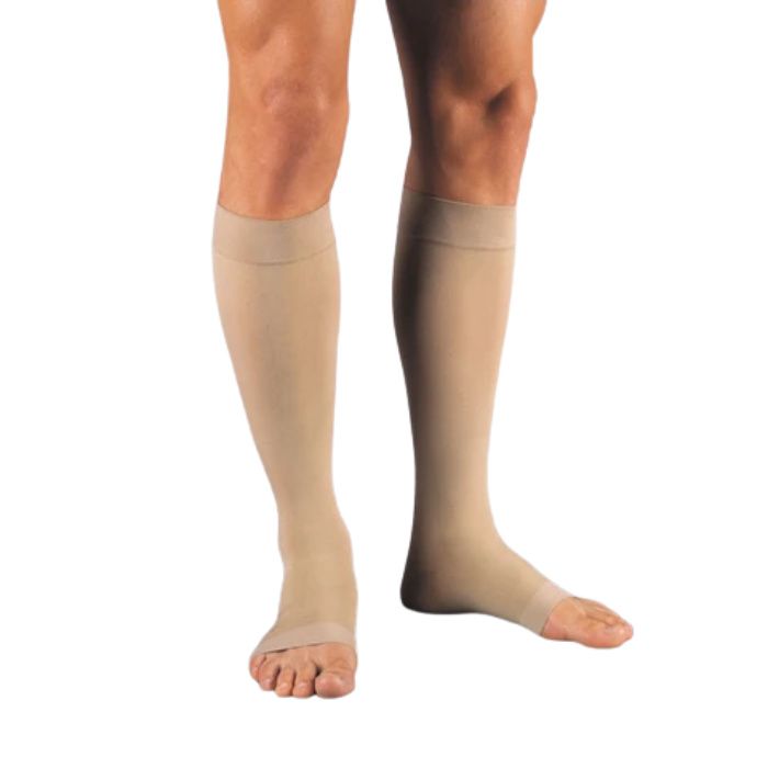 Compression Stocking, Knee Relief, 30-40mmhg, Open Toe, Petite Large, Beige, 1/pr (Continental US Only)
