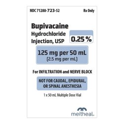 Bupivacaine Hydrochloride Injection, USP, 0.25% 125 mg per 50 ml, MDV, 1/bx (Rx) (Item is Non-Returnable) (US Only, Excluding IN and ND)