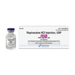 Ropivacaine, 5 mg/ml, 20 ml, 25/bx (Rx) (US Only, Excluding IN and ND) (Product is Non-Returnable)