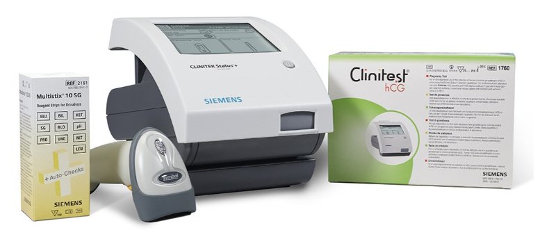 CLINITEK hCG Pregnancy Testing Starter Kit with Connectivity, Includes: (1) CLINITEK Status Connect System (#1797), (4) CLINITEST hCG Pregnancy Tests, 25ct (#1760), (1) Chek-Stix UA Diptube Liquid QC (#11561694), 36 Month Warranty - Effective 1/1/24 - 12/31/25 (US Only) (DROP SHIP ONLY)