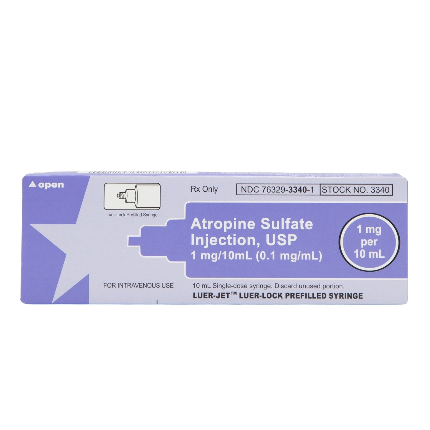 Atropine Sulfate, Preservative Free 0.1 mg / mL Injection 10 mL EACH (1021580)