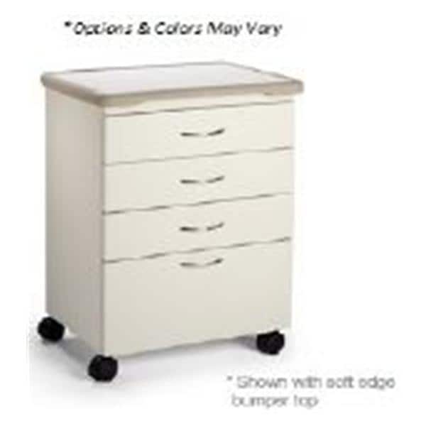 Mobile Treatment Cabinet, (3) 4in Drawers, 8in Drawer,18" Deep, 3" Casters, w/ Locks, Pebble (S), Kydex, Contour Profile (Pricing subject to change depending on build Please reach out to Midmark Customer Service Team for pricing) (US Only) (DROP SHIP ONLY) (Delivery Info Sheet Required)