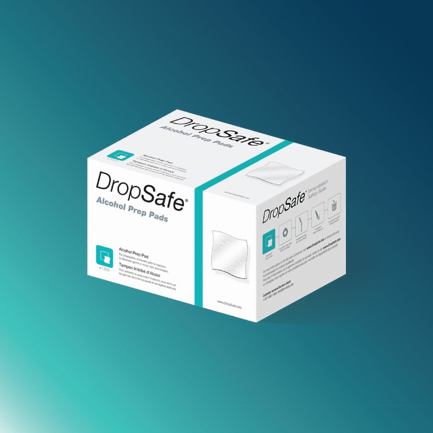 Dropsafe Alcohol Prep Pads, 100/bx