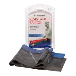 Resistance Band, Heavy (Blue & Black), Multi-Band Retail Pk (5 ft Cut Lengths in Retail Clam-Shell Packaging, 12 ea/cs (Legacy# 20413) (US Only)