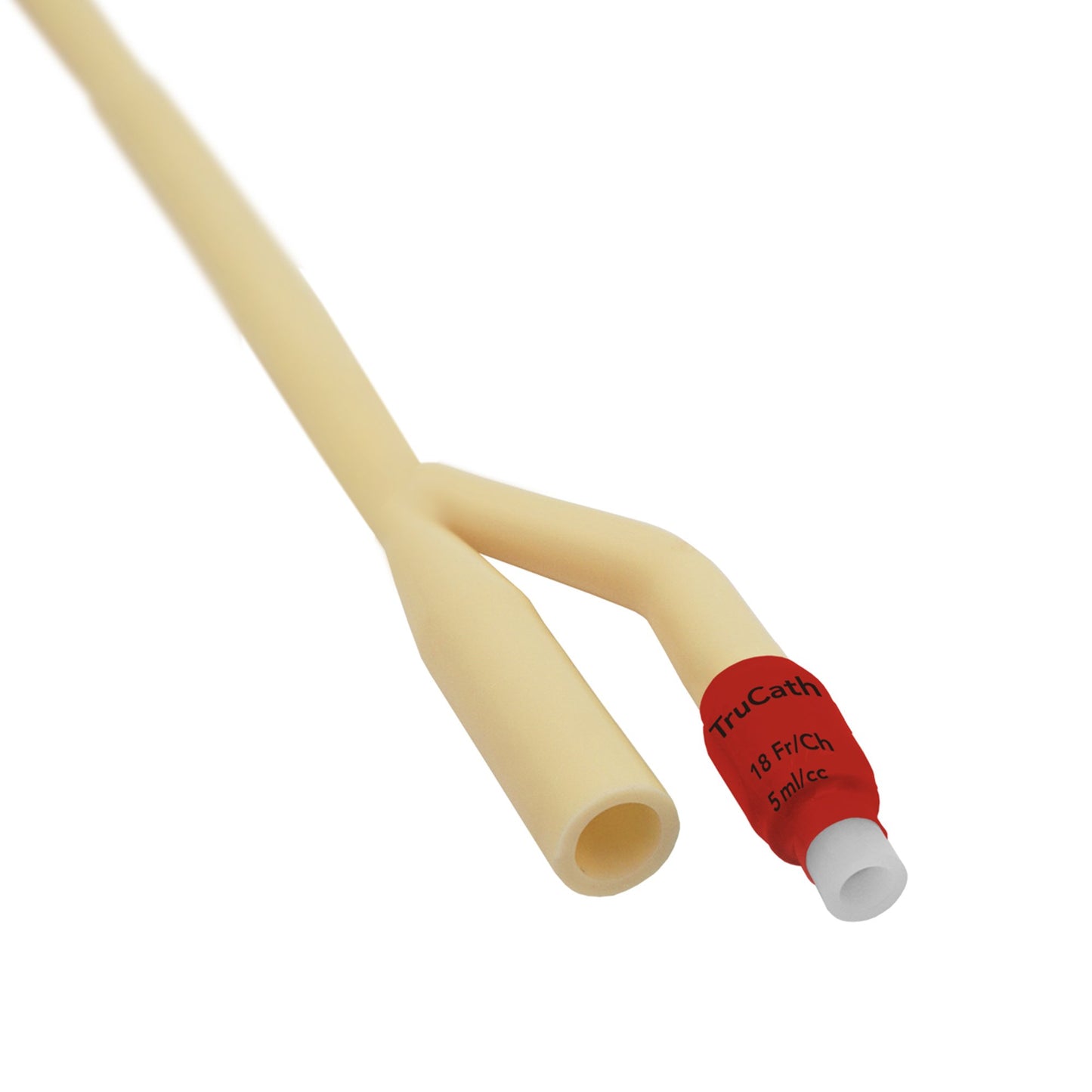 Catheter, TruCath, Silicone-Elastomer Coated Latex, Foley, 2-Way, 5ml Balloon, 18fr, 12ea/cs