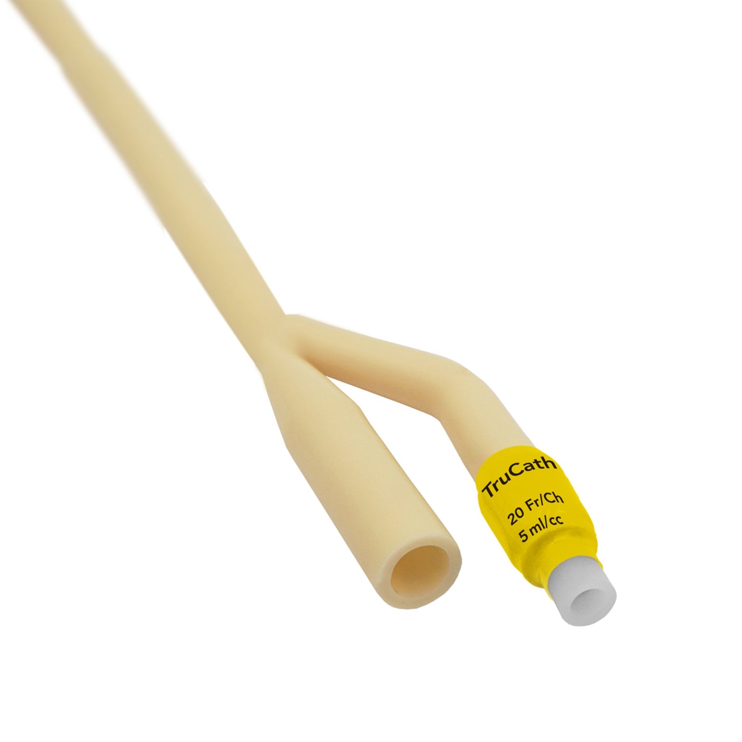 Catheter, TruCath, Silicone-Elastomer Coated Latex, Foley, 2-Way, 5ml Balloon, 20fr, 12ea/cs