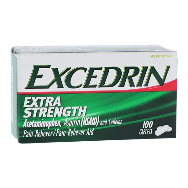 Excedrin Extra Strength Caplets, 250/250/65mg, 100 caps/btl, 24 btls/cs (This is a Non-Returnable Item) (Available for sale in US only) (Products cannot be sold on Amazon.com or any other third Party sites.)