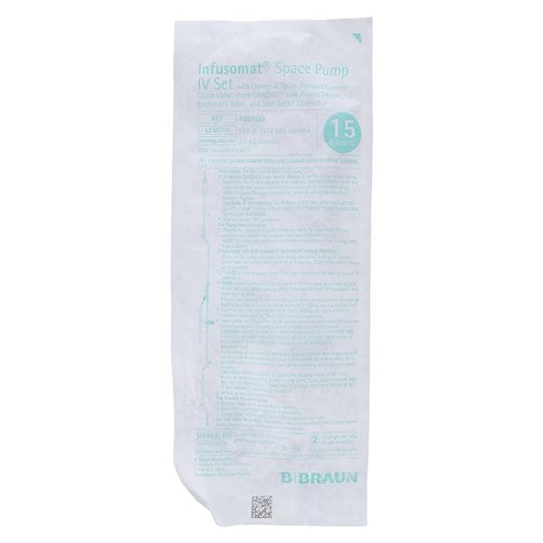 IV Admin Set, Universal Spike, Pressure Limited Check Valve, 3 CARESITE Luer Access Devices, Roller Clamp, SPIN-LOCK Connector, 15 Drops/mL, 22mL Priming Volume, 120" L, 24/cs (Rx) (Continental US+HI Only)