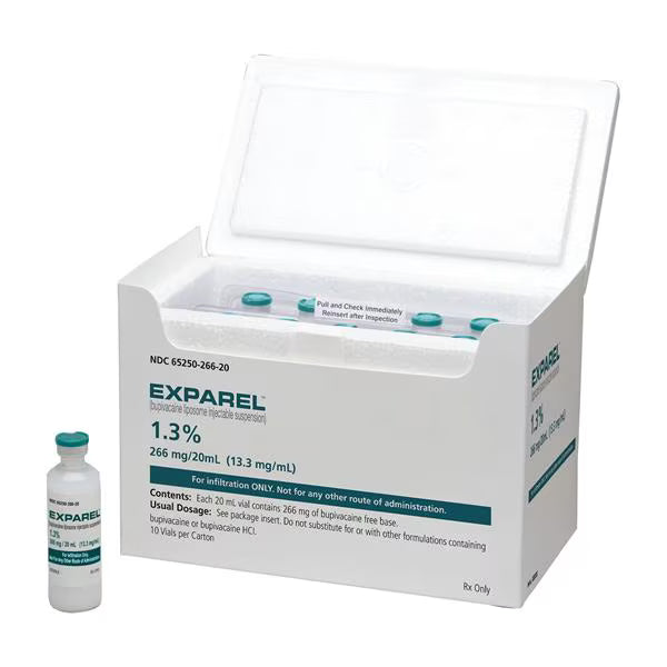 Exparel 1.3% 266 mg/20ml 10/BX (65250026609)