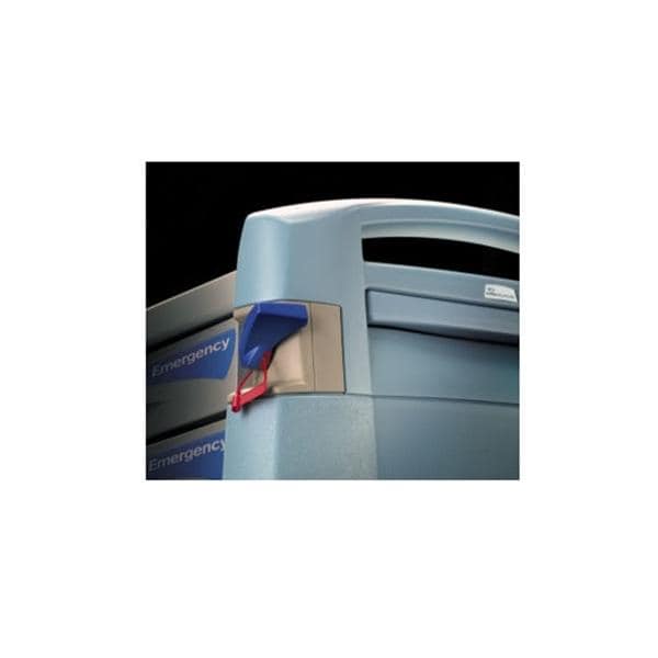 Medical Cart, 9H-MLD, Full Drawer, Breakaway, Blue, Includes Breakaway Locking System, No Handle, Extreme Blue, (4) 3in Drawers, (1) 6in Drawer w/Dividers, and (1) 10in Drawer w/Dividers (DROP SHIP ONLY)