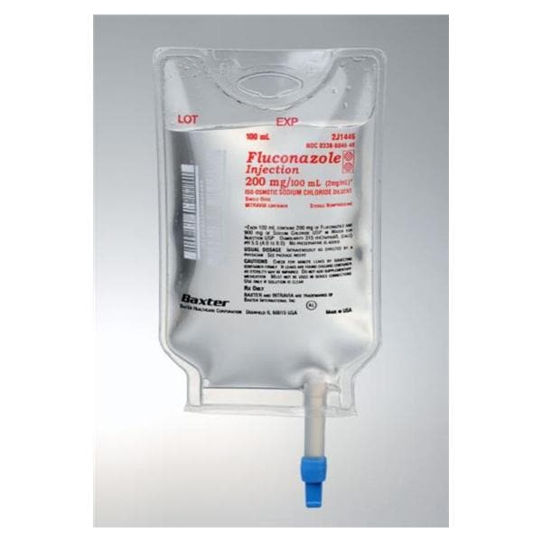 Fluconazole Injection, USP, in Sodium Chloride, 200 mg/ 100 ml, Intravia Plastic Container, Liquid Premix, 10/cs (Rx) (Item is Non-Returnable) (Continental US Only, Excluding IN and ND) (Product Access Restricted. Check with your sales rep to verify eligibility)