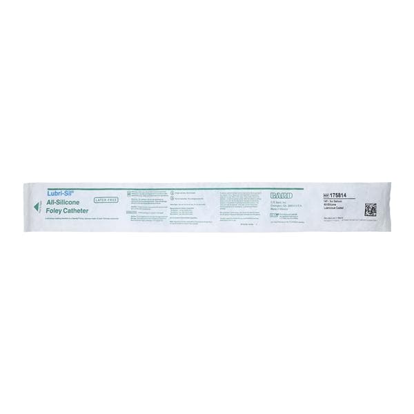 Lubri-Sil Foley Catheter, 14FR, 5cc, Slippery, 2-Way, 12/cs (US Only)