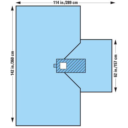 Orthopedic Hand Drape, 114" x 142", Non-Sterile, 12/bg, 9 bg/cs (US Only)