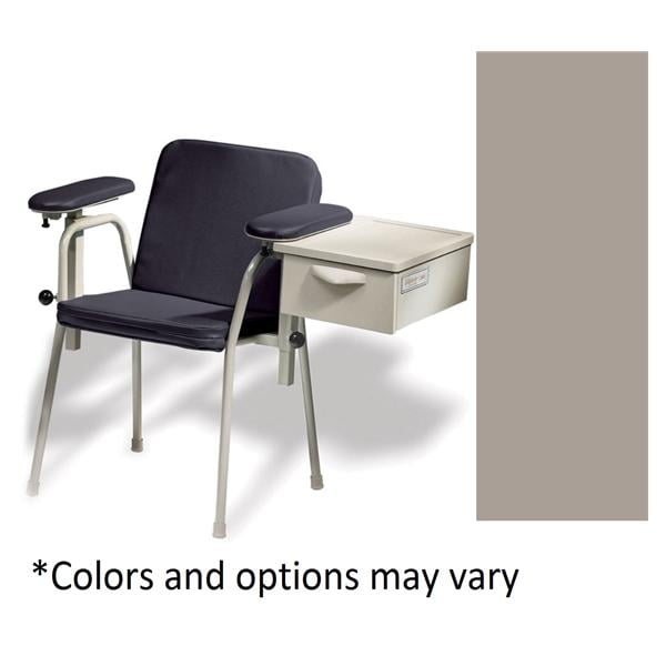 281 Blood Drawing Chair w/ Storage Drawer, Dark Linen (US Only) (DROP SHIP ONLY) (Delivery Info Sheet Required)