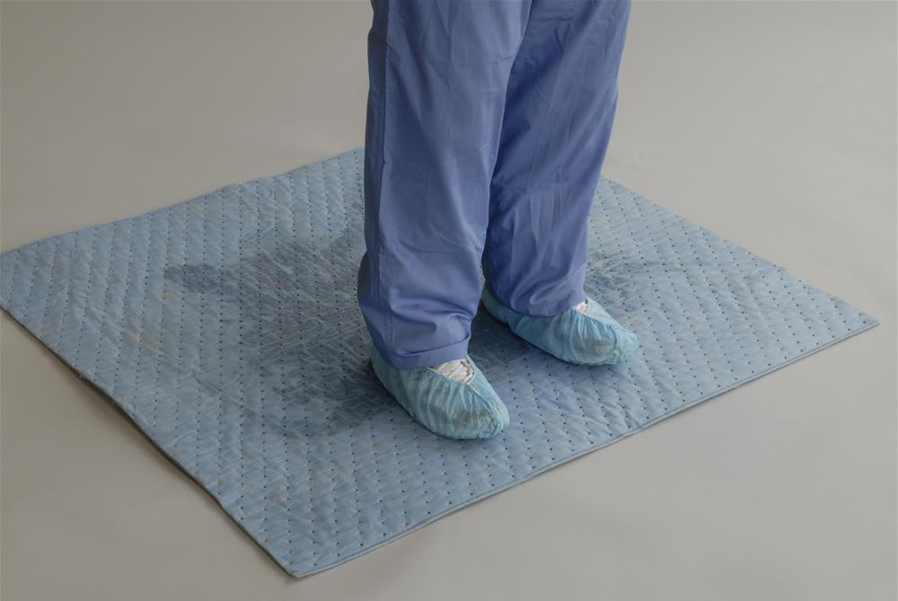 Surgisafe Floor Mat, w/ Fluid Barrier Backing, 40" x 72", True Blue, Non-Sterile, 10/cs (US Only) (Not Available For Sale into Canada)